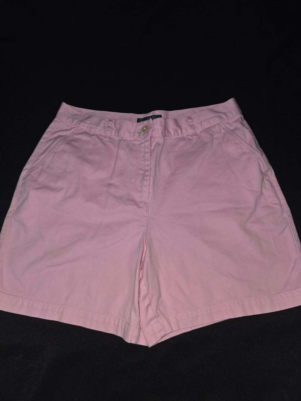 Lauren Ralph Lauren Pink Cotton Chino Petite Shorts 12P